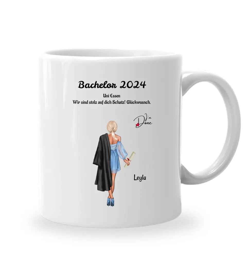 Geschenk für Mädchen Tasse Bachelor Abschluss - Cantty