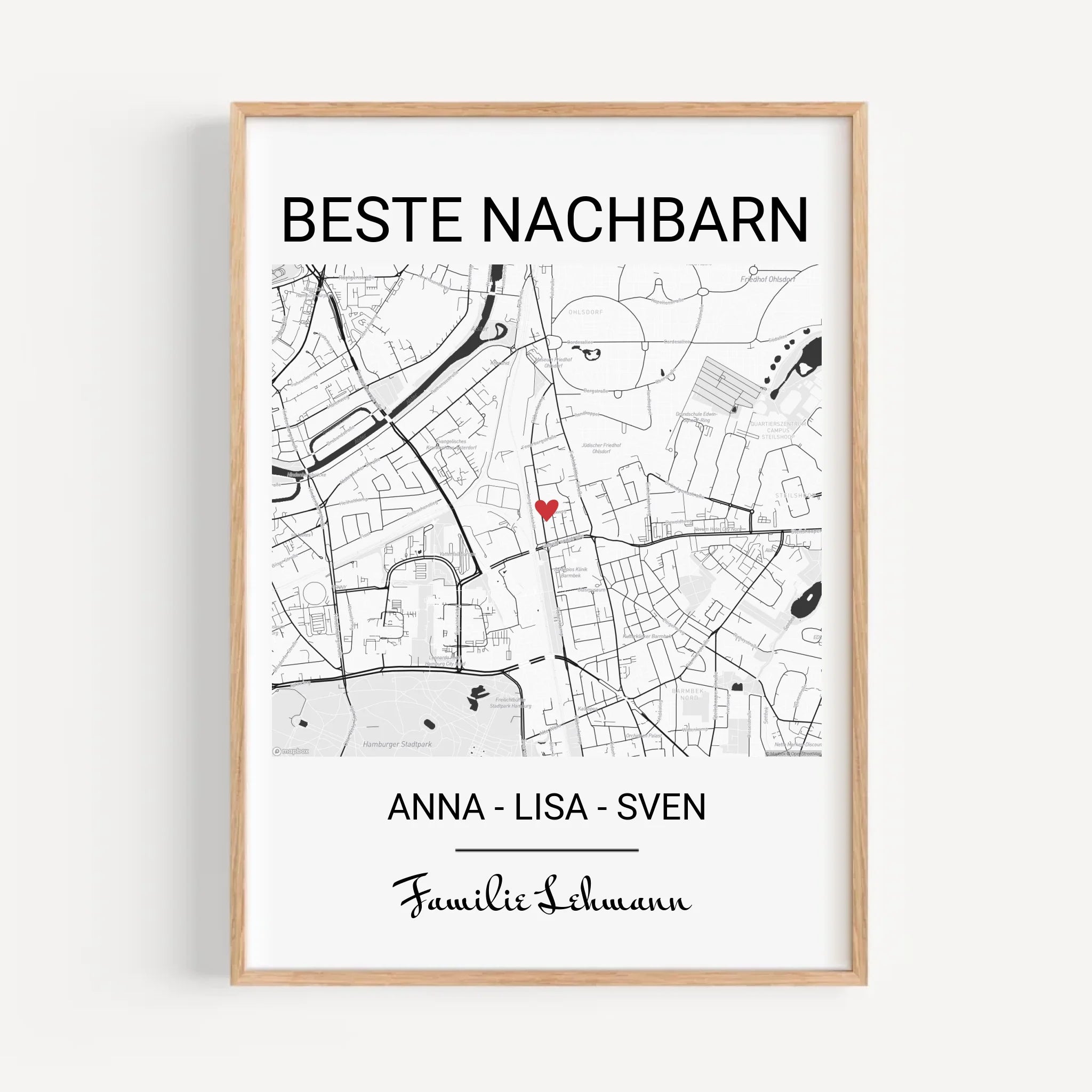 Geschenk für Nachbarn Stadtkarte Poster - Cantty