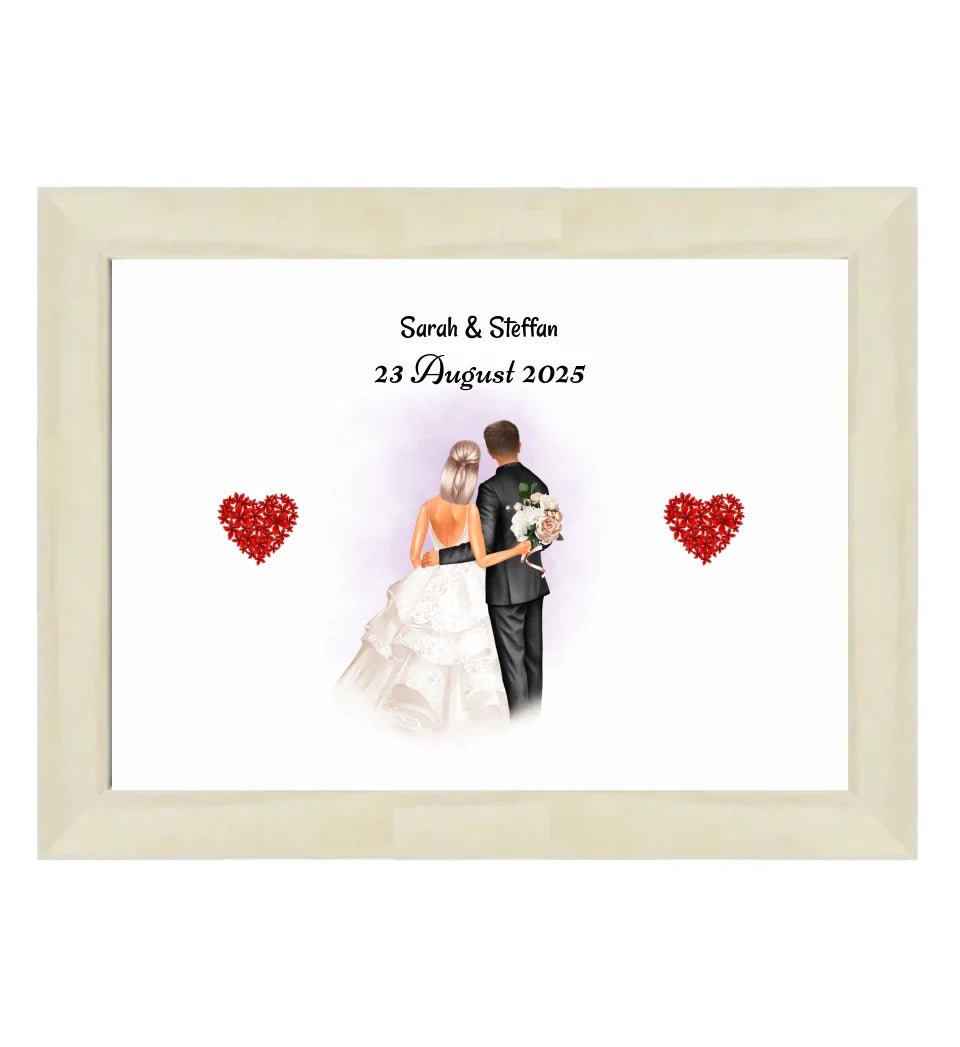 Geschenk Hochzeitspaar Poster personalisiert - Cantty