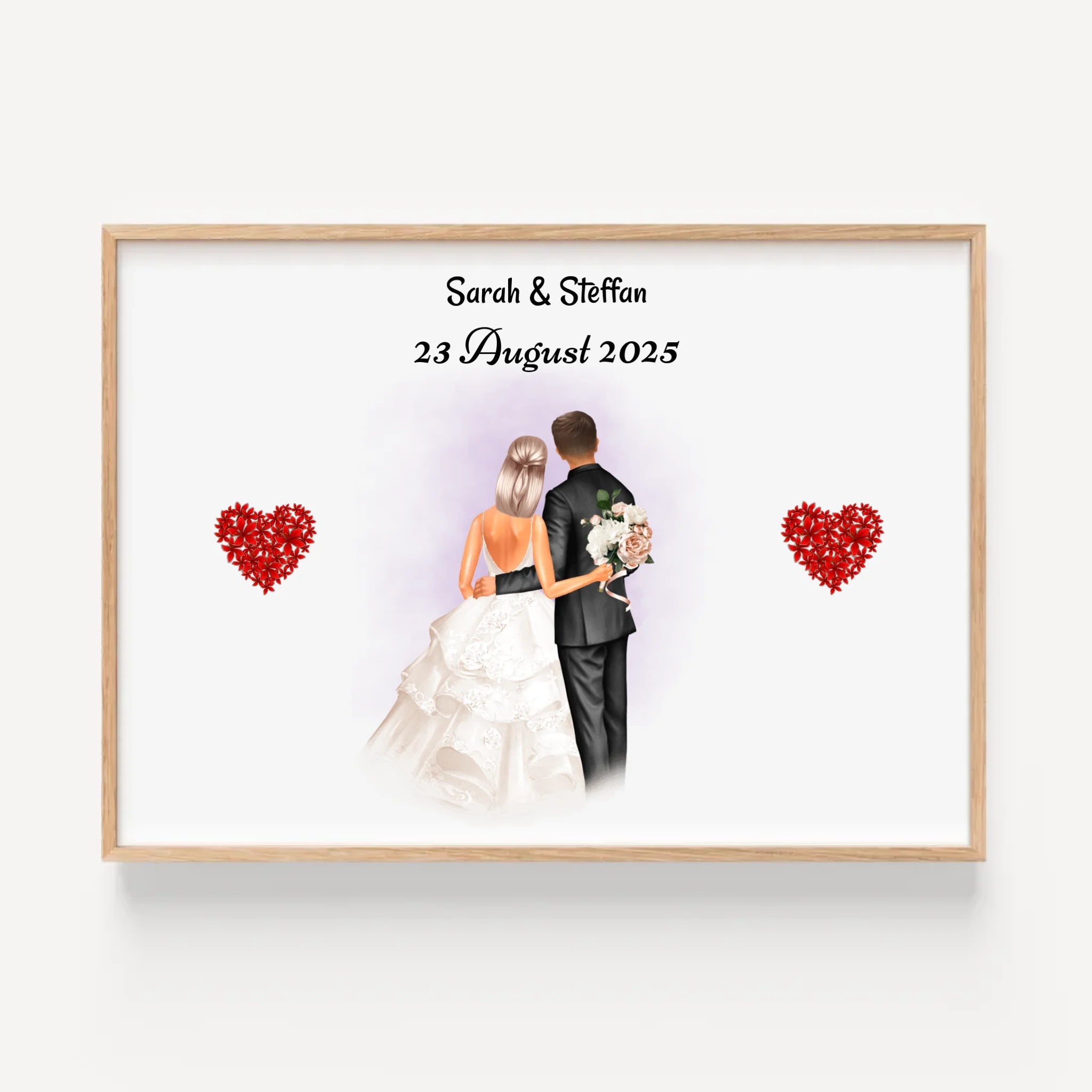 Geschenk Hochzeitspaar Poster personalisiert - Cantty