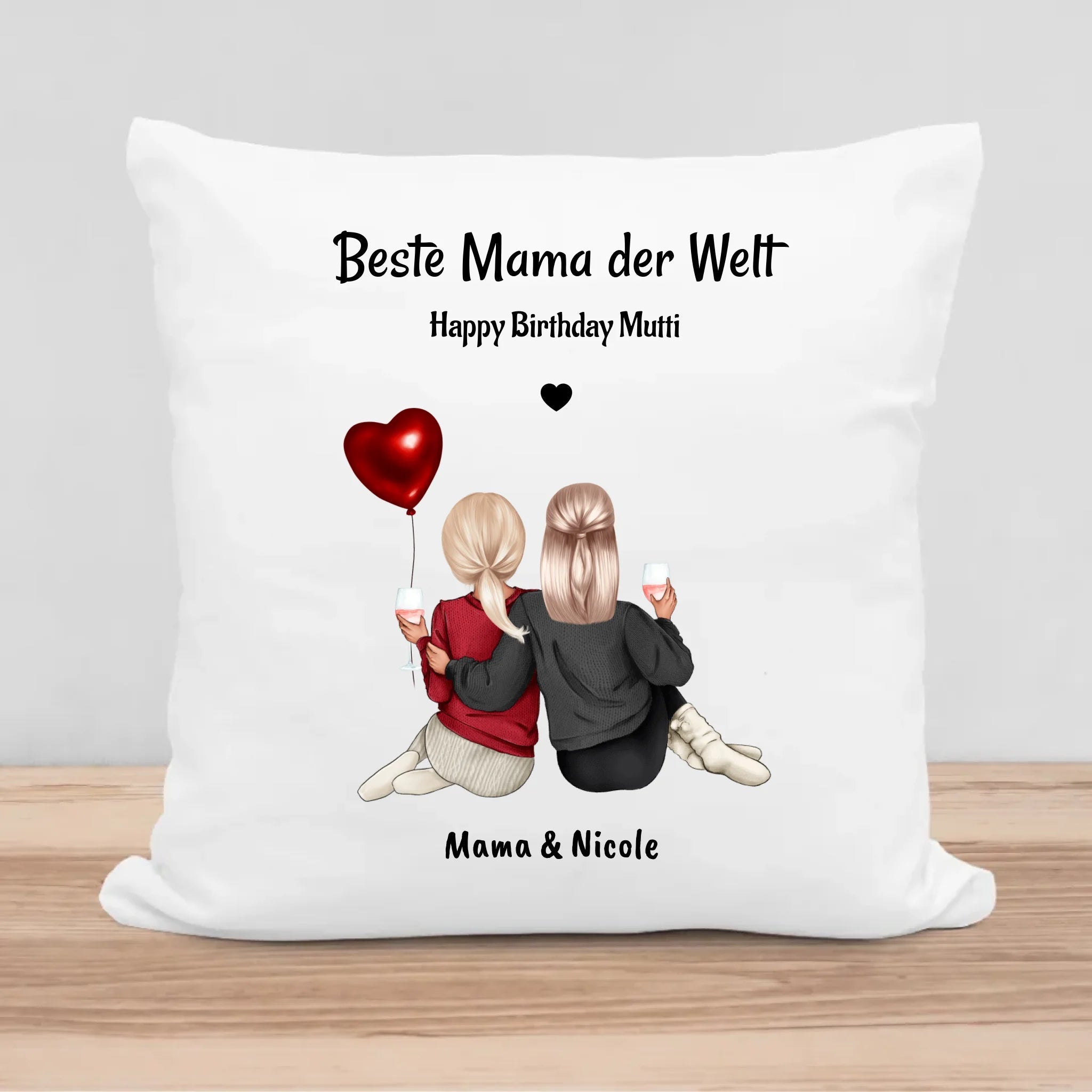 Geschenk Kissen für Mama von Tochter mit Namen und Spruch - Cantty