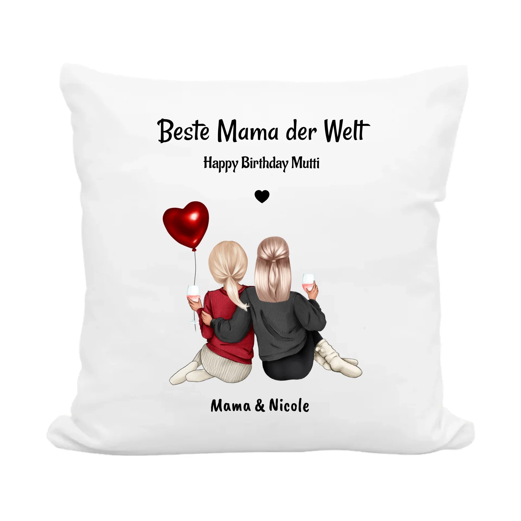 Geschenk Kissen für Mama von Tochter mit Namen und Spruch - Cantty