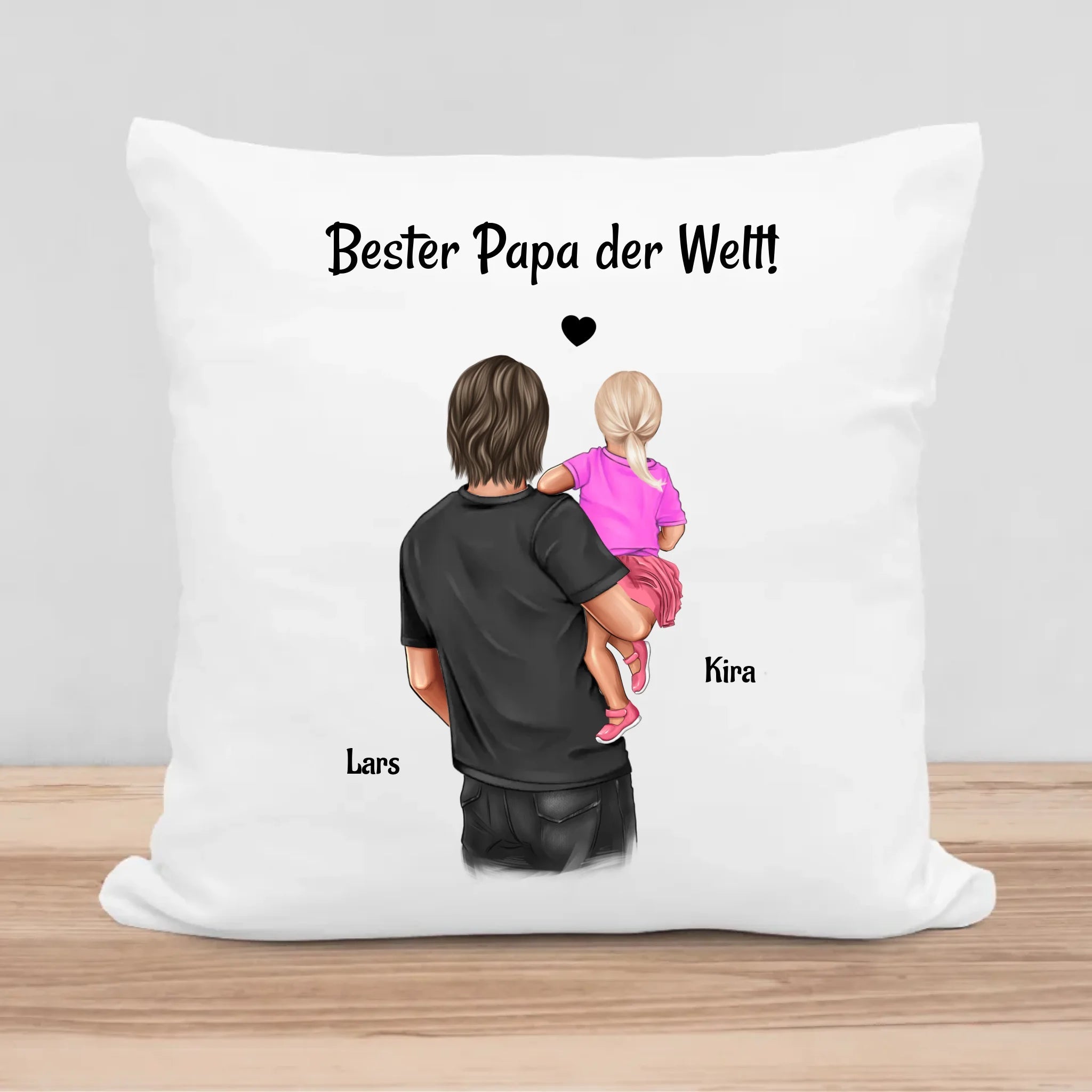 Geschenk Kissen für Vater Tochter mit Spruch - Cantty