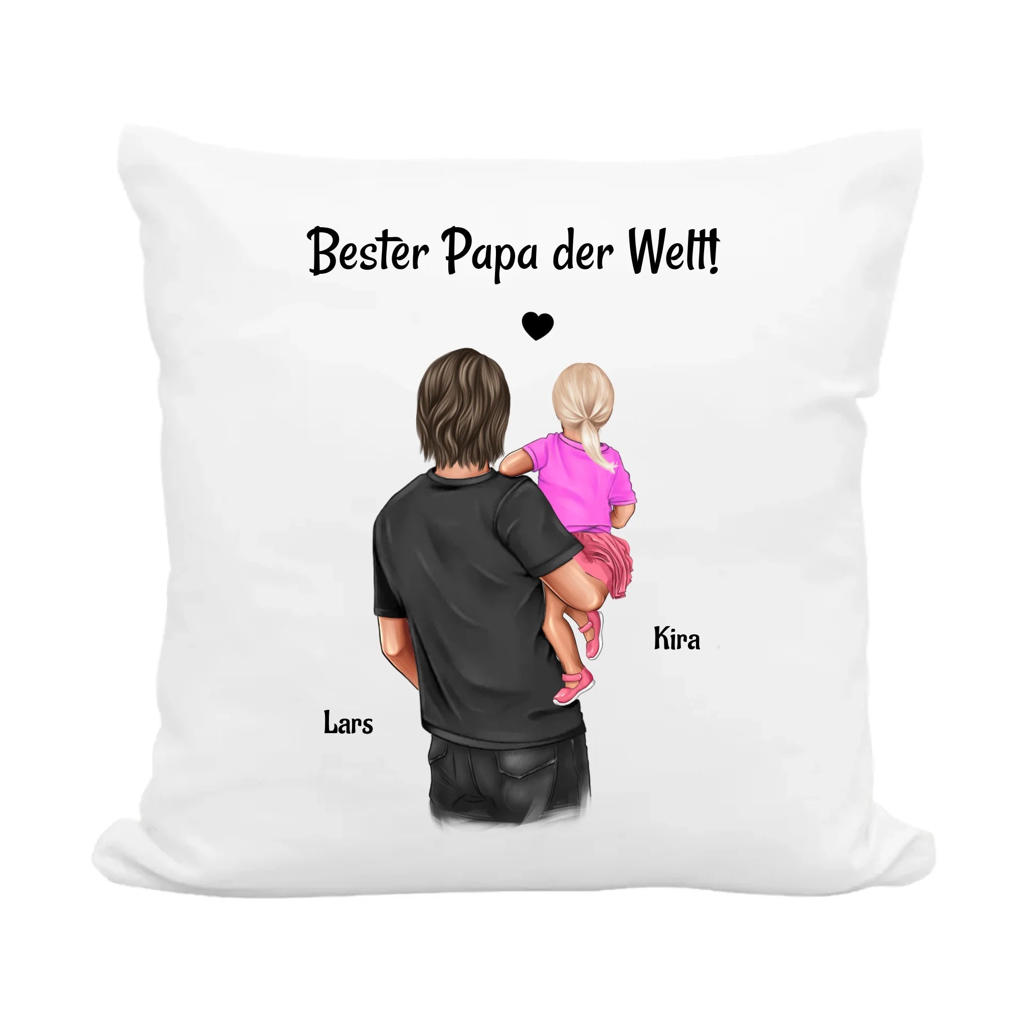 Geschenk Kissen für Vater Tochter mit Spruch - Cantty