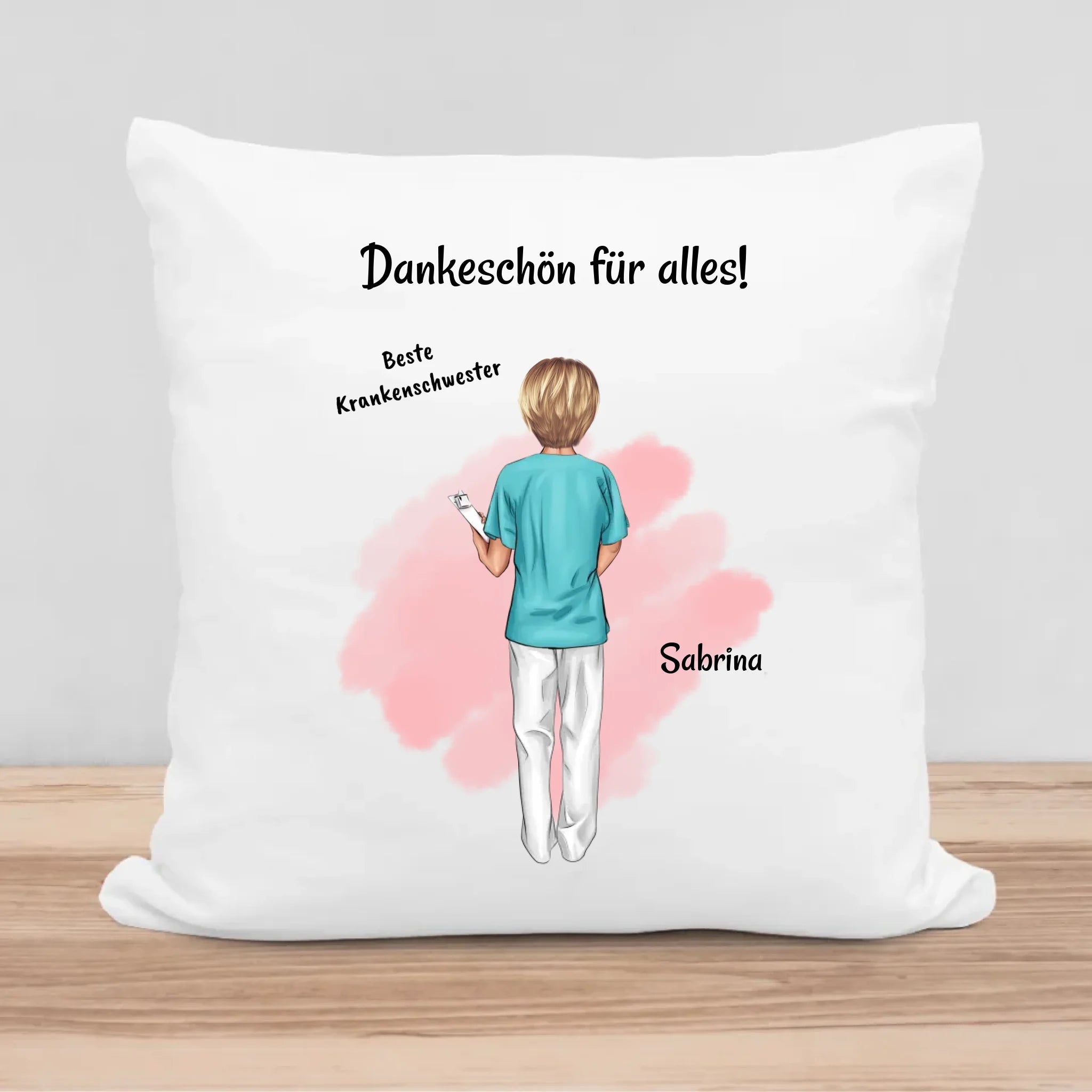 Geschenk Kissen Krankenschwester personalisiert - Cantty