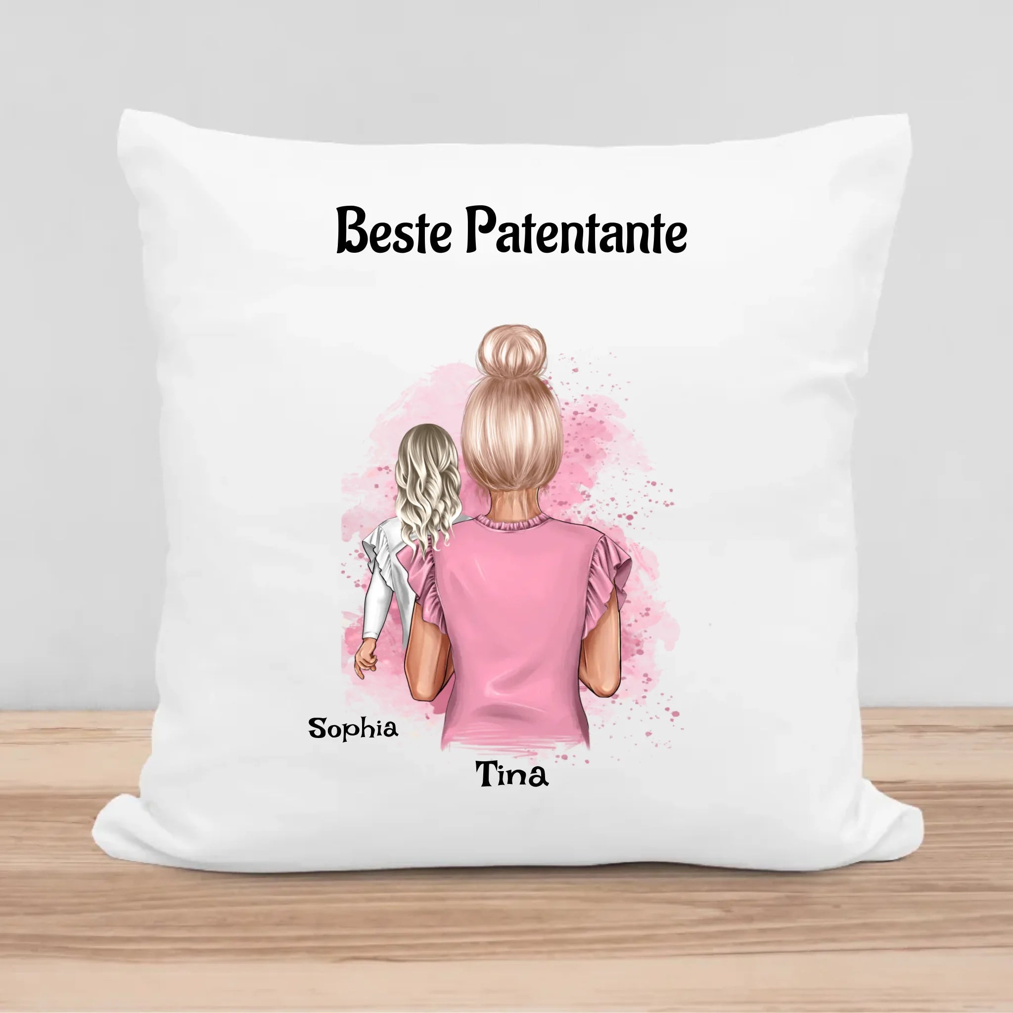 Geschenk Kissen Patentante personalisiert - Cantty