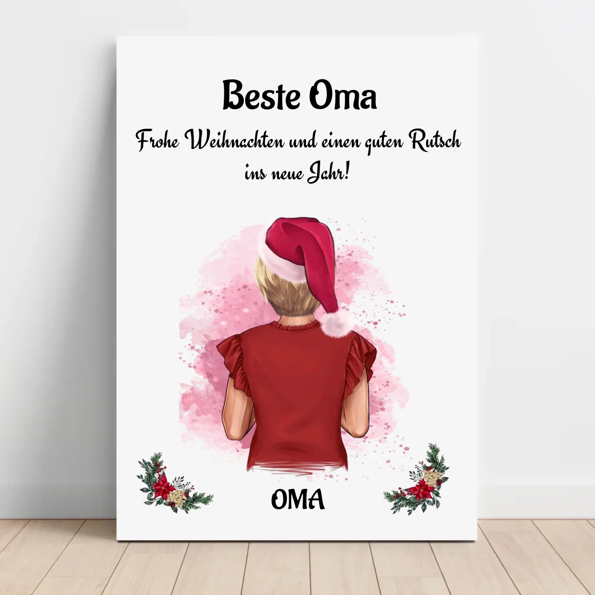 Geschenk Leinwand für Oma zu Weihnachten personalisieren - Cantty