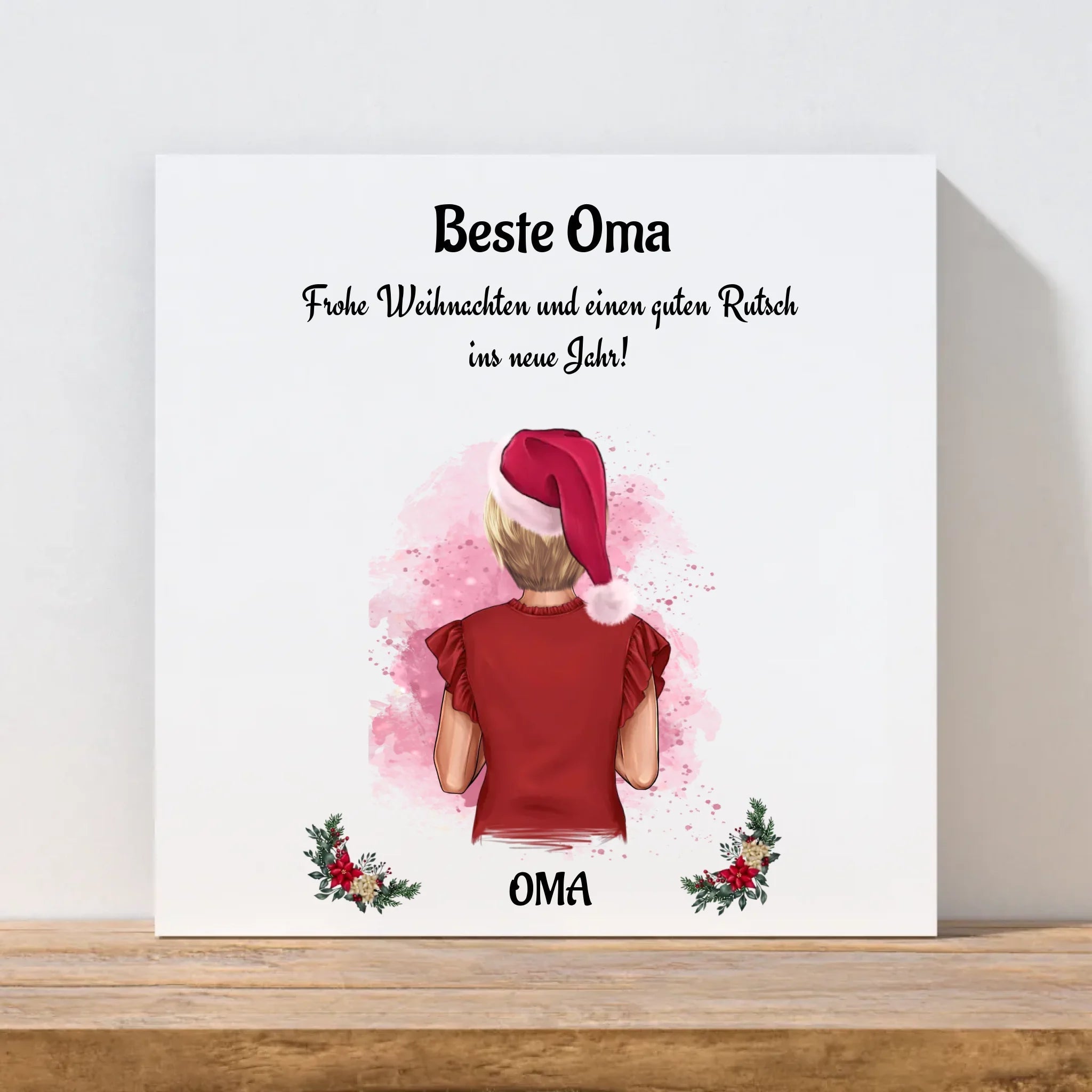 Geschenk Leinwand für Oma zu Weihnachten personalisieren - Cantty