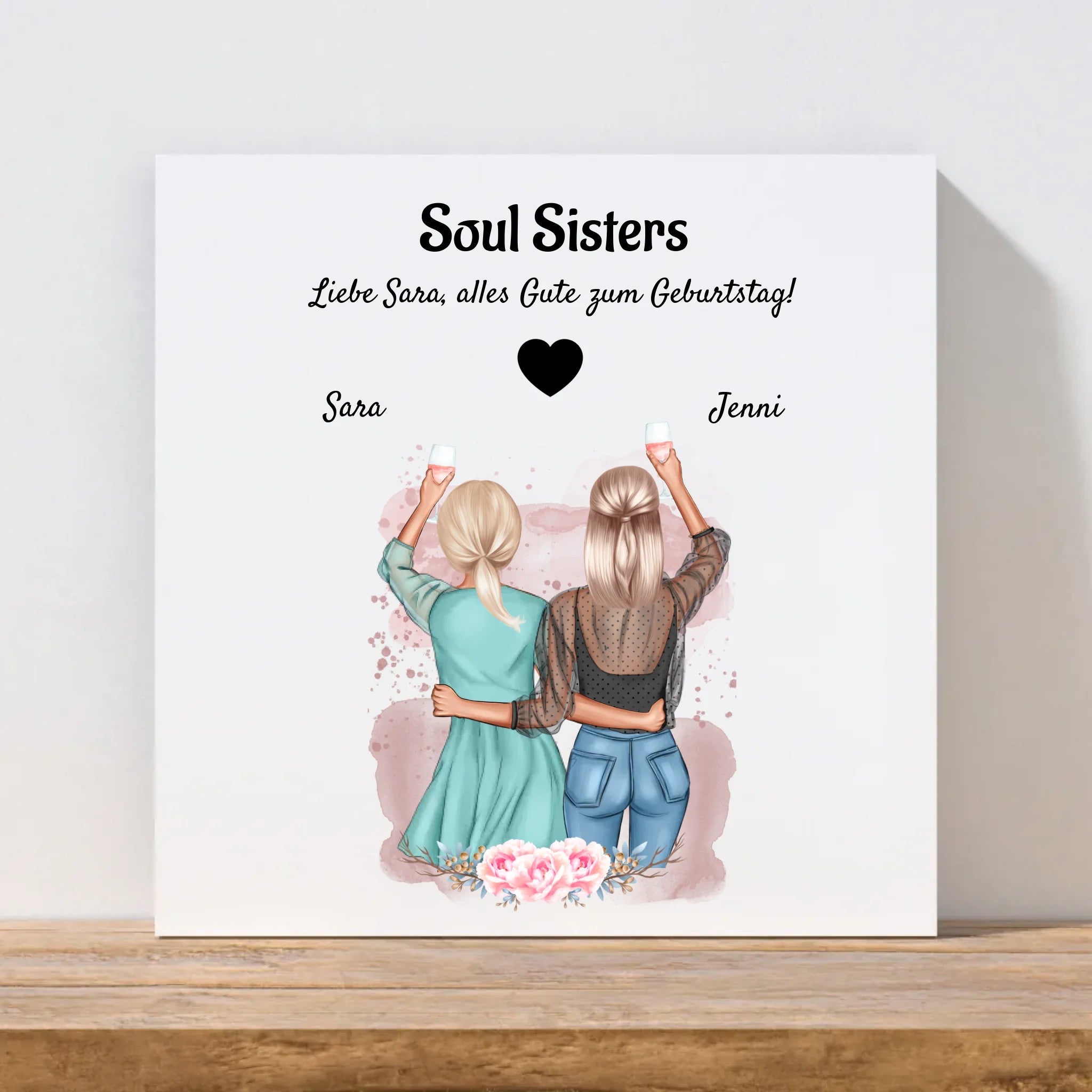 Geschenk Leinwandbild Soul Sisters zum Geburtstag - Cantty