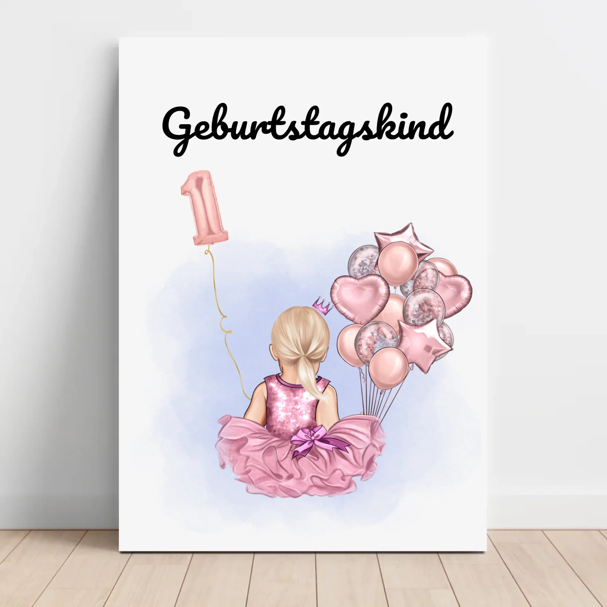 Geschenk Leinwandbild zum 1 Geburtstag Mädchen von Oma und Opa - Cantty