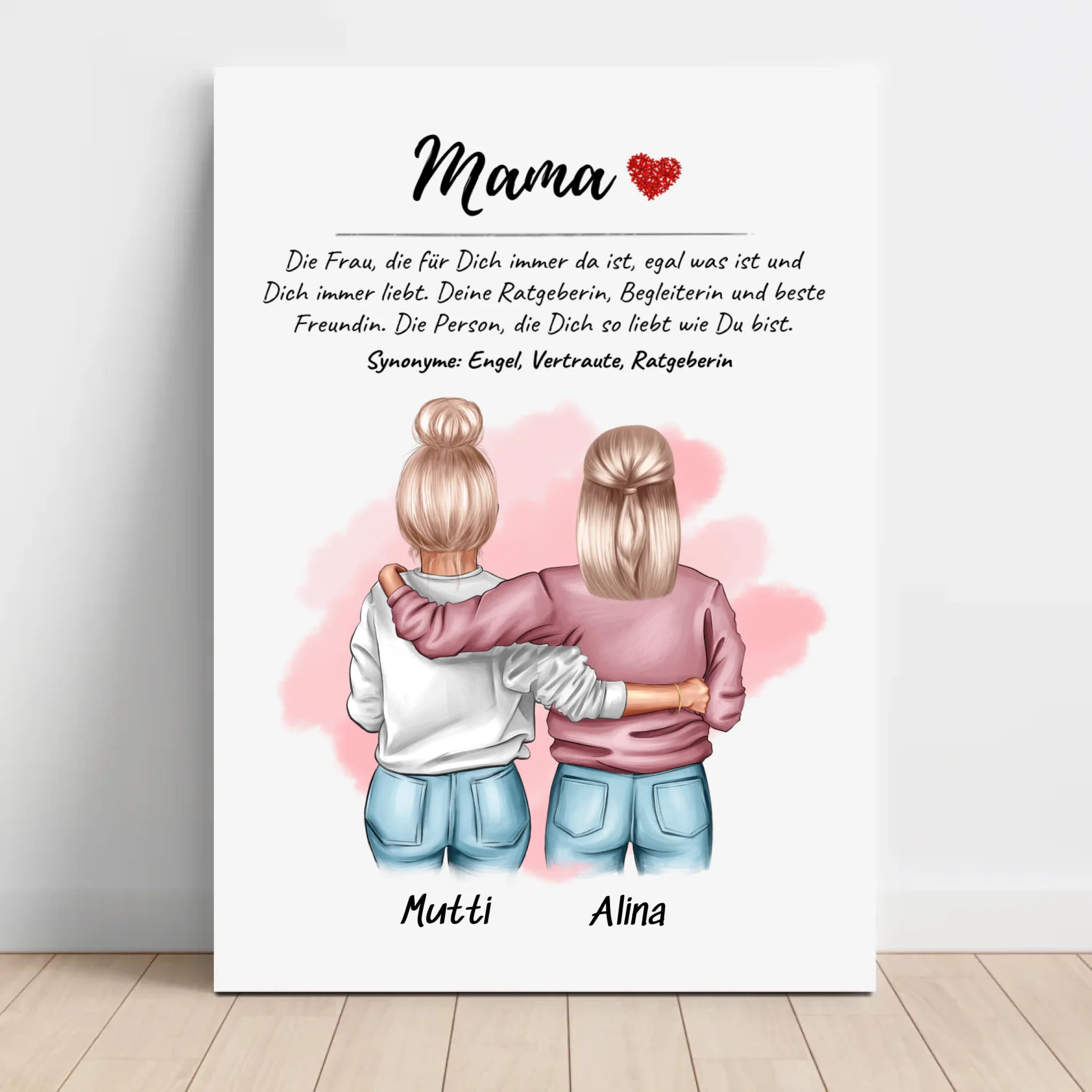 Geschenk Mutter Tochter Definition Leinwand Bild - Cantty