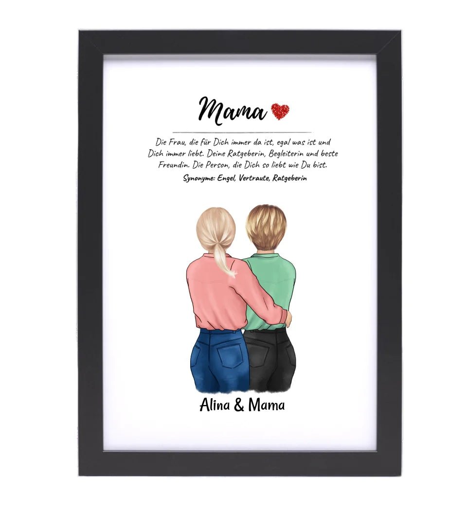 Geschenk Mutter Tochter Poster personalisiert - Cantty