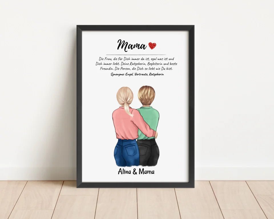 Geschenk Mutter Tochter Poster personalisiert - Cantty