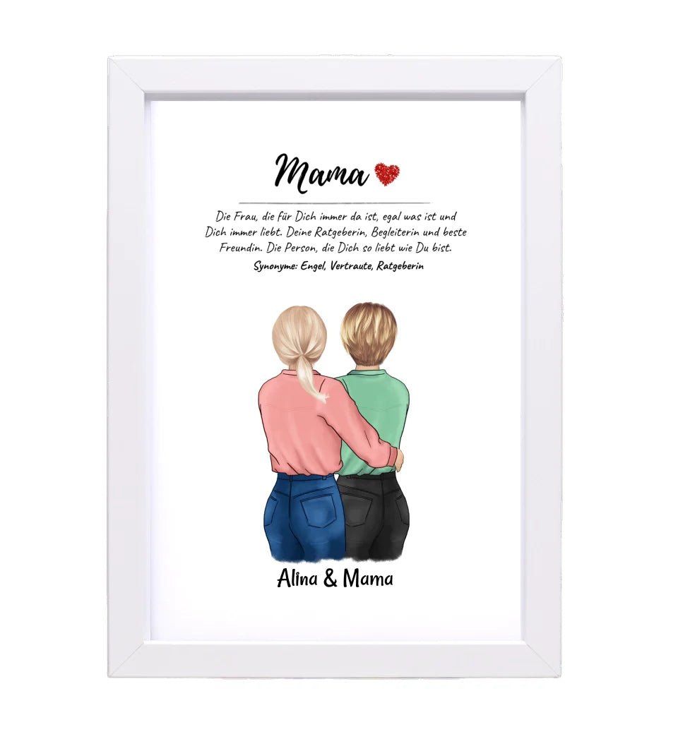 Geschenk Mutter Tochter Poster personalisiert - Cantty