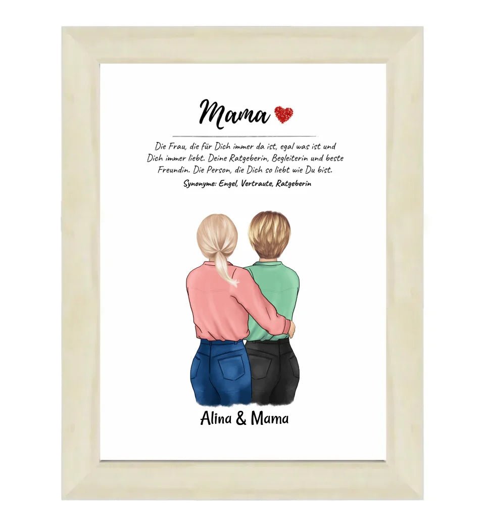 Geschenk Mutter Tochter Poster personalisiert - Cantty