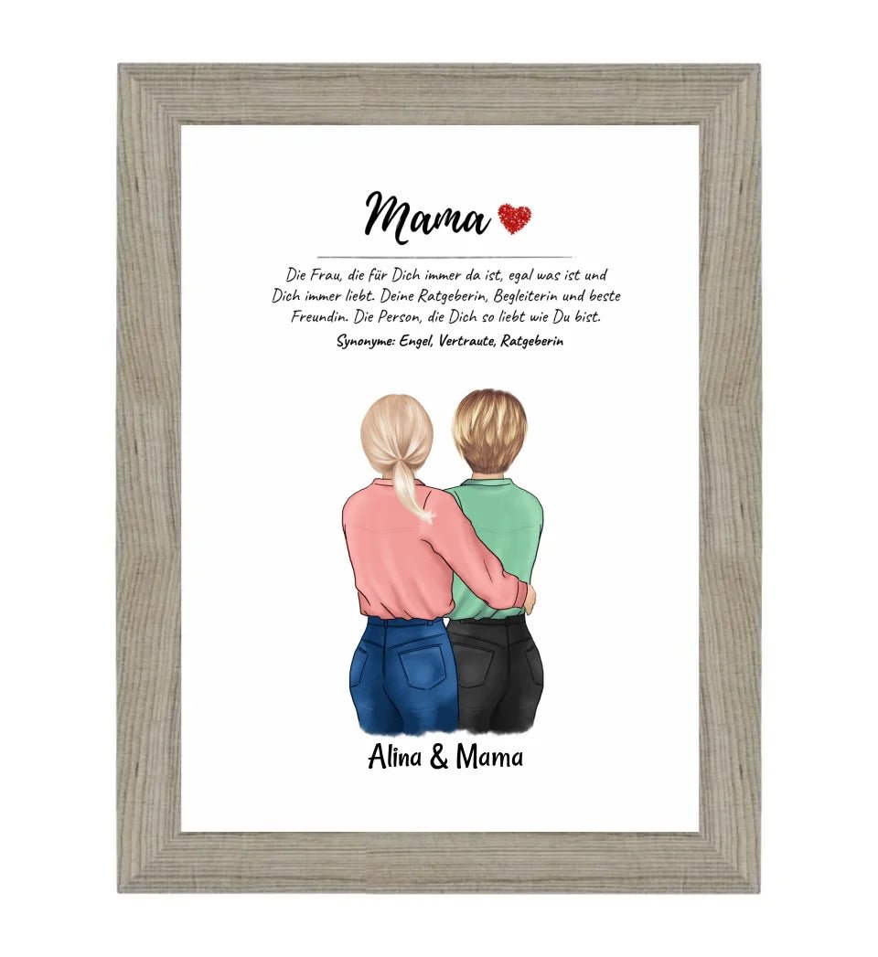 Geschenk Mutter Tochter Poster personalisiert - Cantty