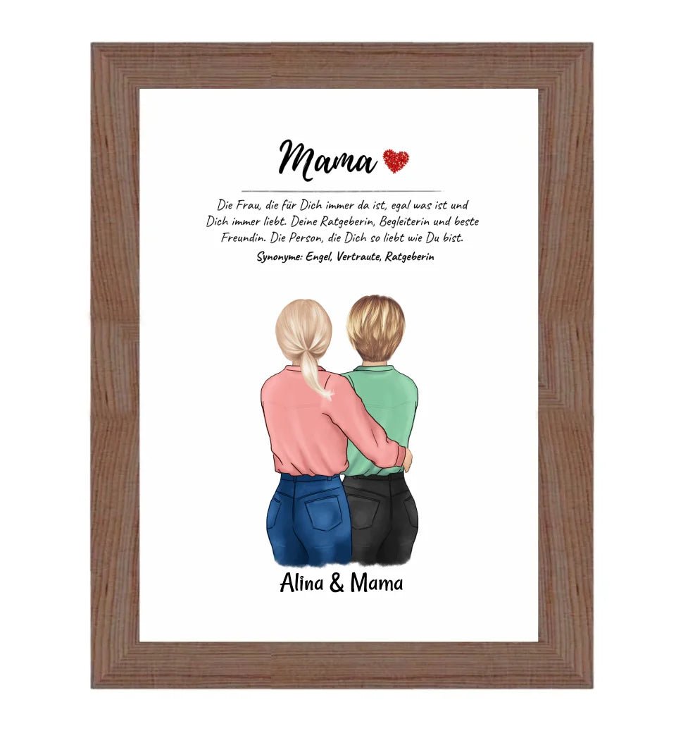 Geschenk Mutter Tochter Poster personalisiert - Cantty