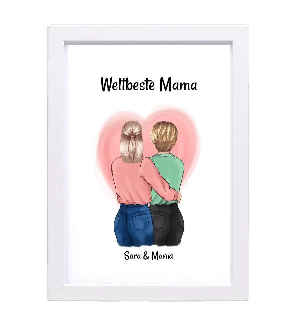 Geschenk Mutter Tochter Poster zum Muttertag personalisiert - Cantty