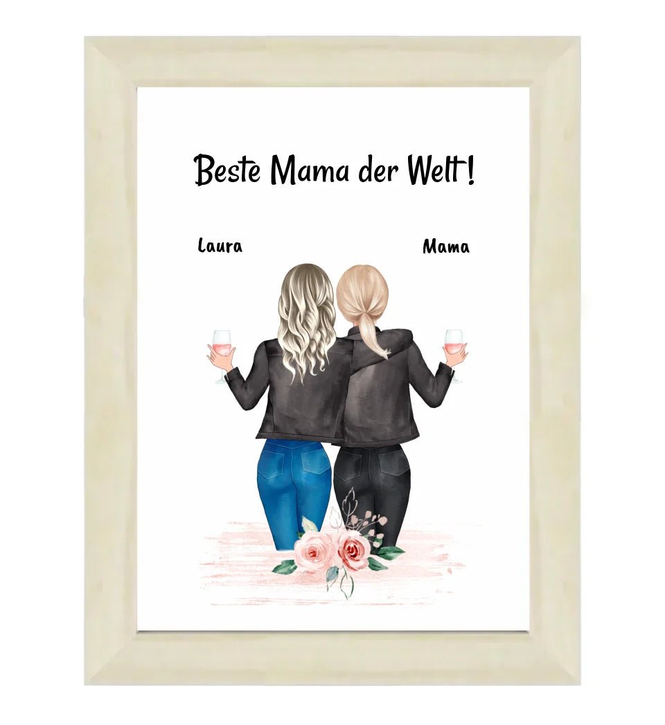 Geschenk Mutter Tochter Poster/Bild/Karte personalisiert - Cantty