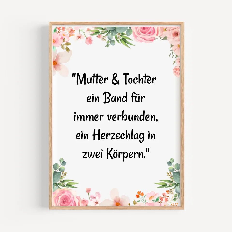 Geschenk Mutter Tochter Spruch Poster personalisiert - Cantty