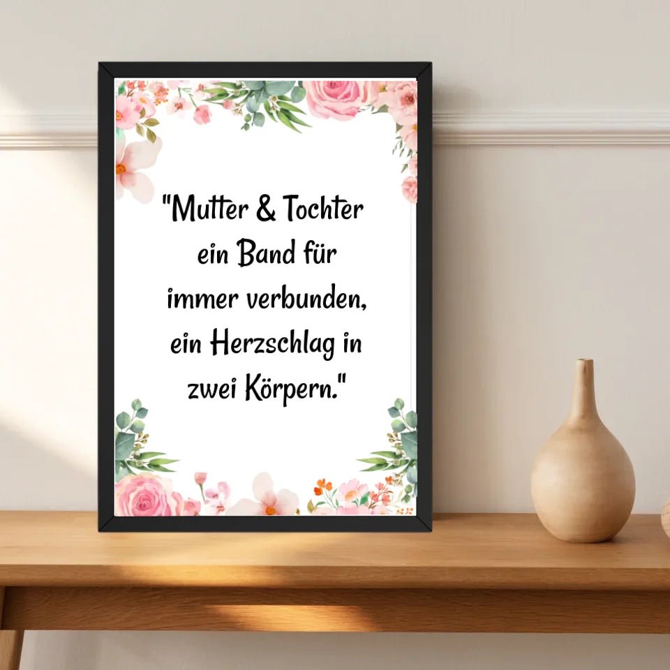 Geschenk Mutter Tochter Spruch Poster personalisiert - Cantty