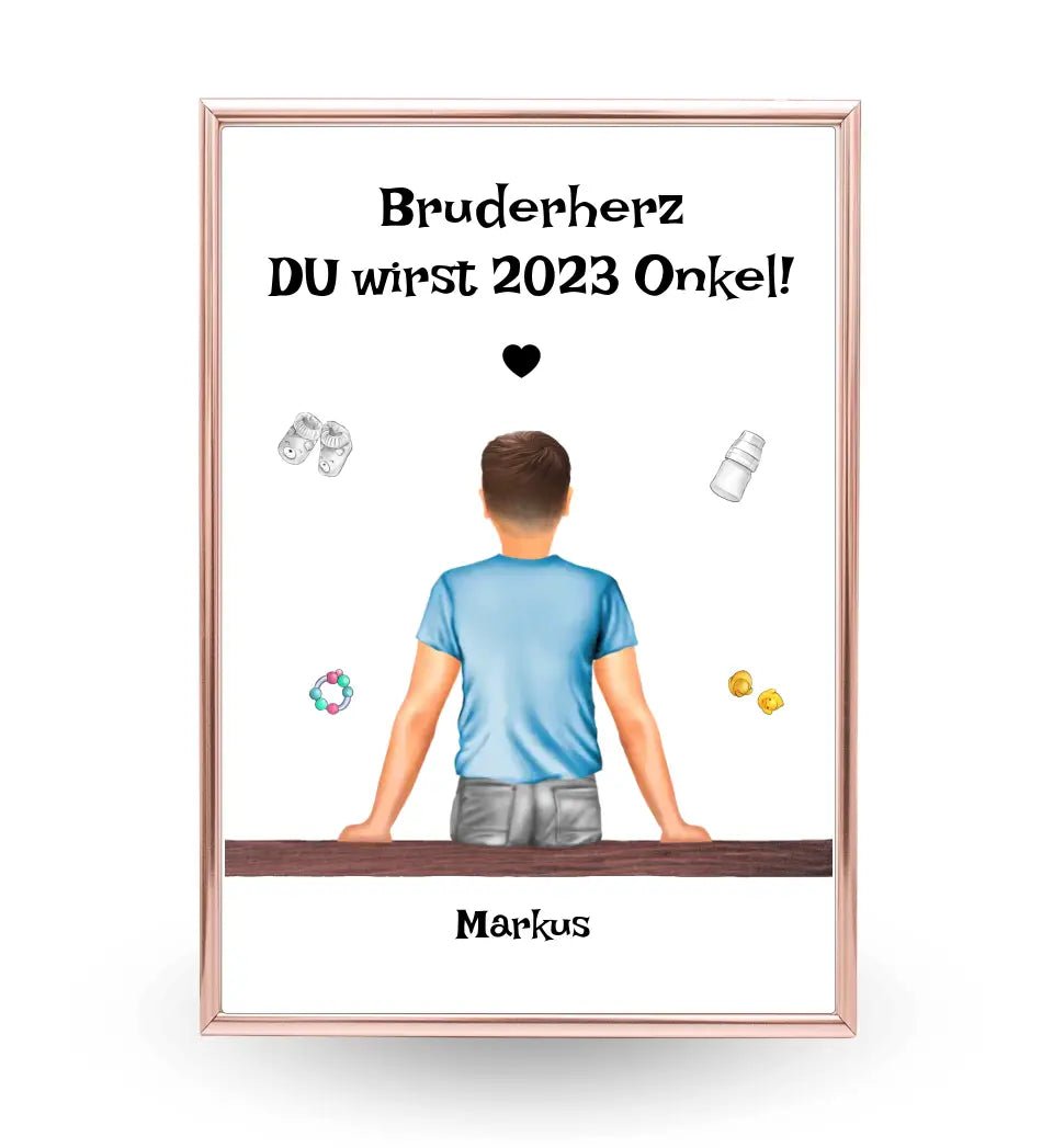 Geschenk Onkel Schwangerschaft Ankündigung Poster - Cantty