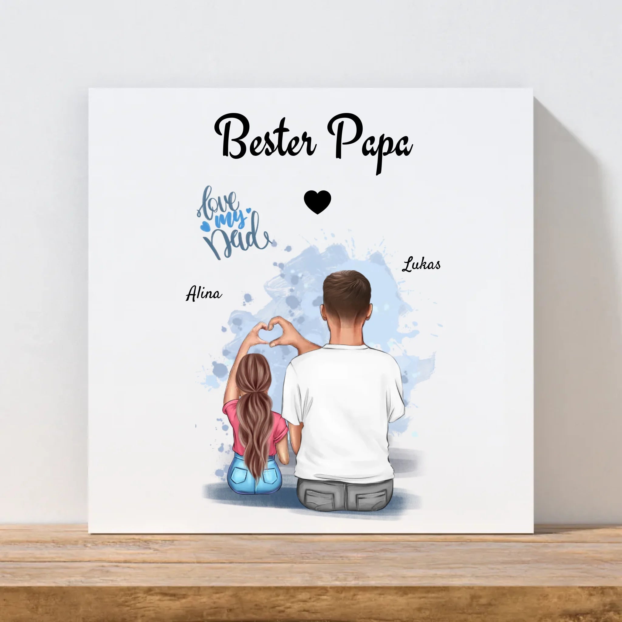 Geschenk Papa leinwand Bild von Tochter personalisiert - Cantty