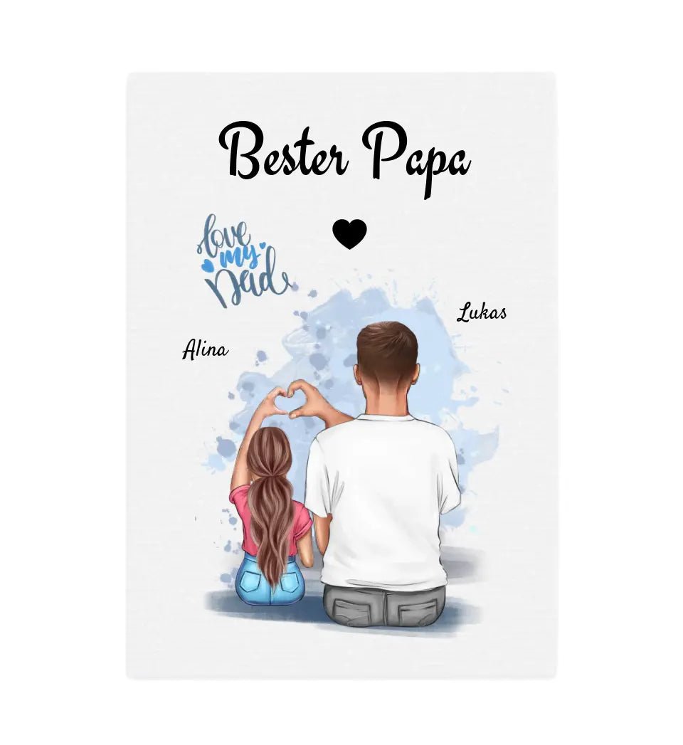 Geschenk Papa leinwand Bild von Tochter personalisiert - Cantty