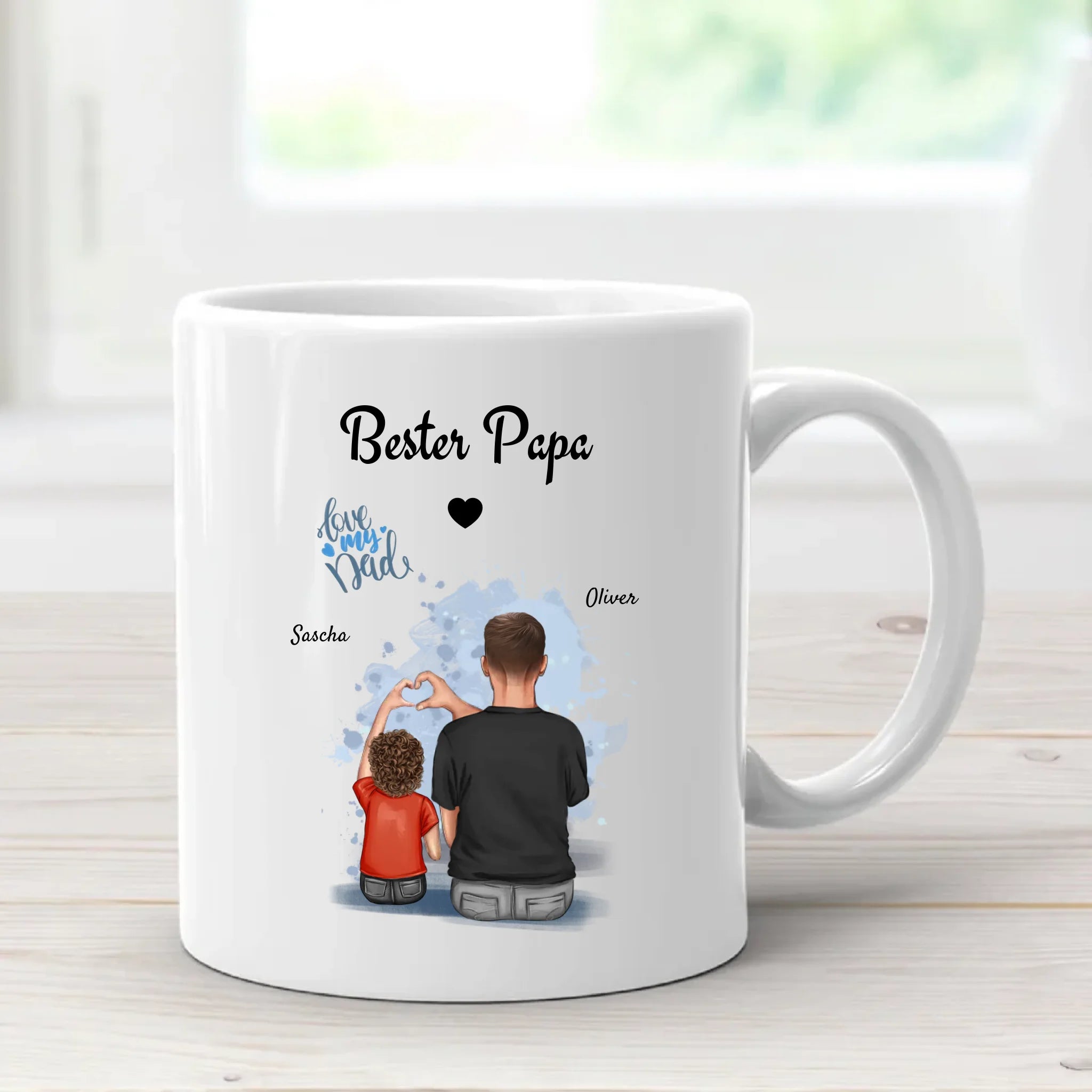 Geschenk Papa & Sohn Bild Tasse - Cantty