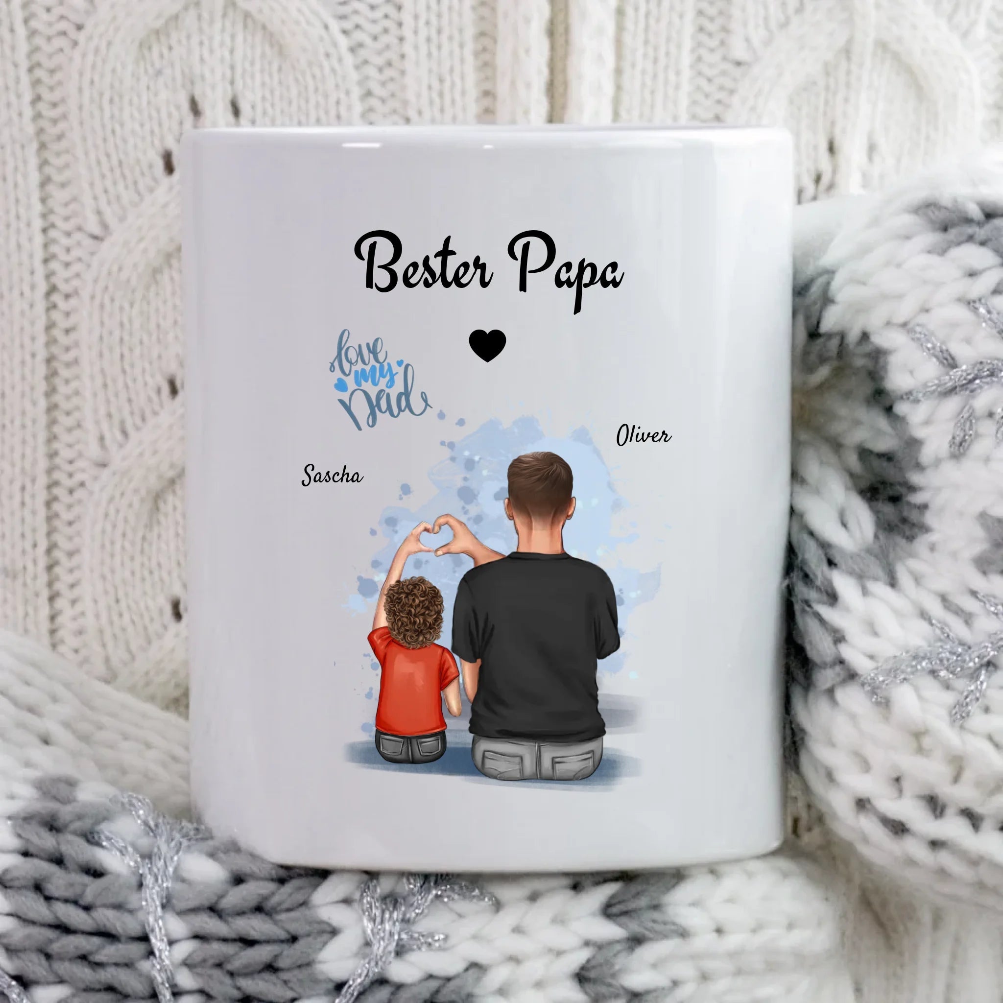 Geschenk Papa & Sohn Bild Tasse - Cantty