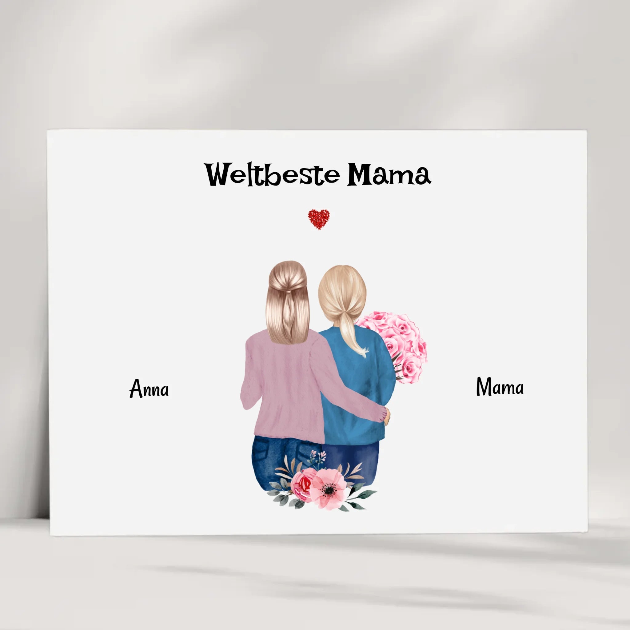 Geschenk personalisiert Mutter Tochter Poster - Cantty