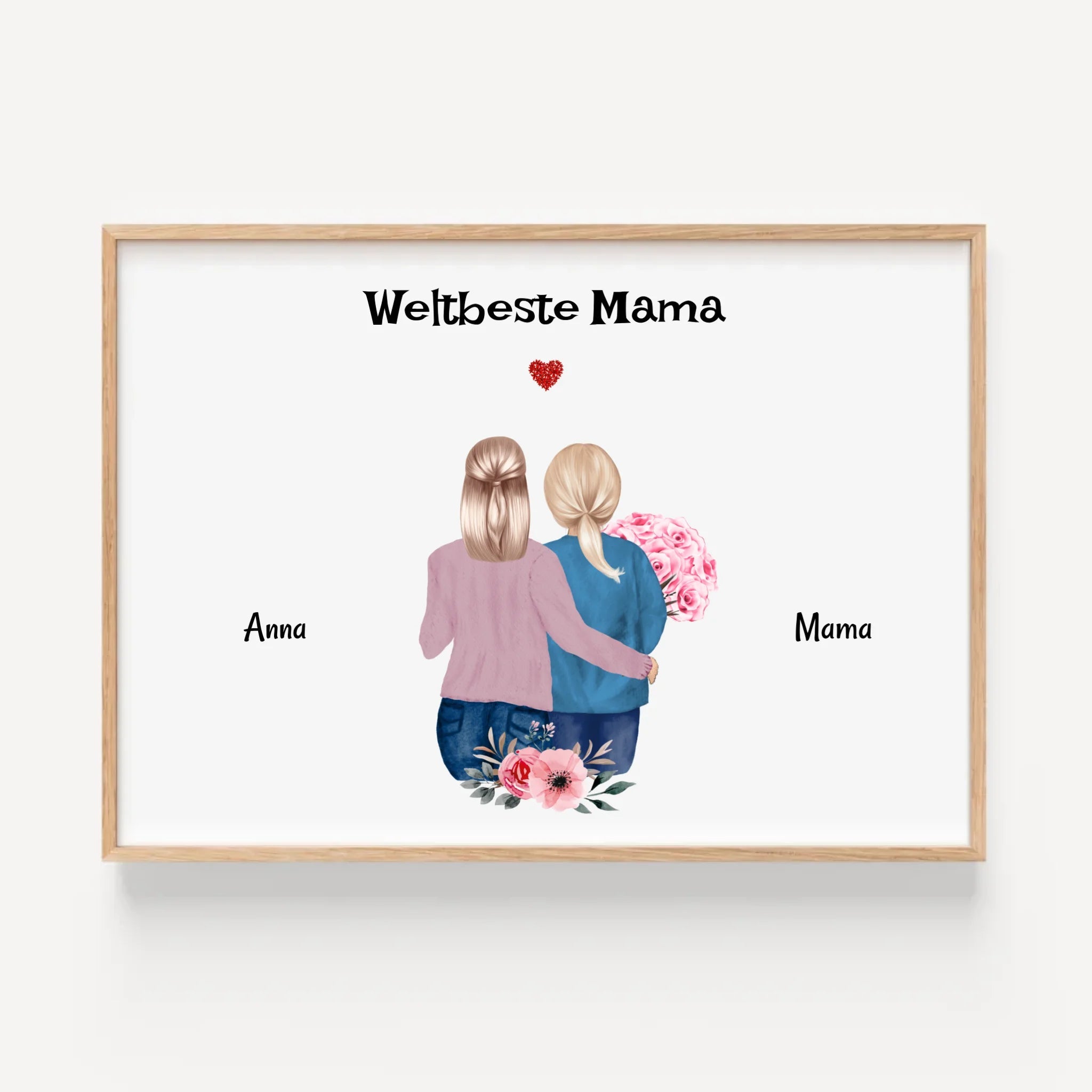 Geschenk personalisiert Mutter Tochter Poster - Cantty