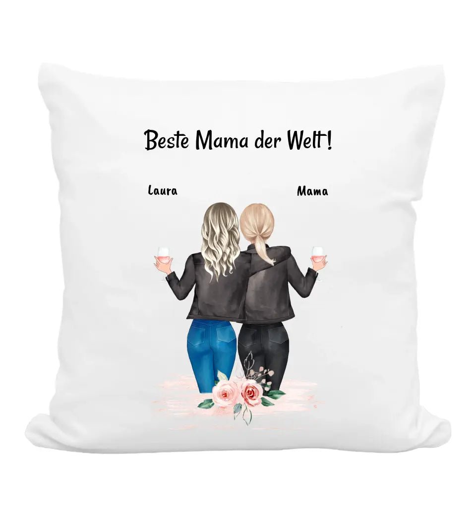 Geschenk personalisiertes Kissen Mutter und Tochter - Cantty