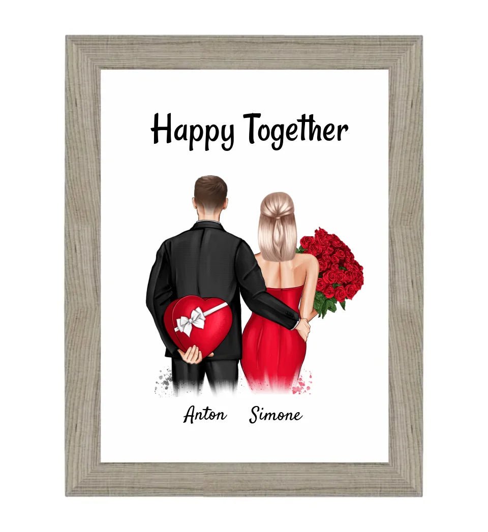 Geschenk Poster personalisiert zum Valentinstag & Jahrestag - Cantty