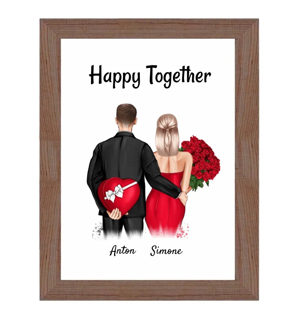 Geschenk Poster personalisiert zum Valentinstag & Jahrestag - Cantty