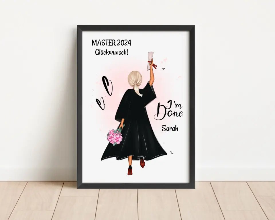 Geschenk Poster zum Master Abschluss für Sie - Cantty