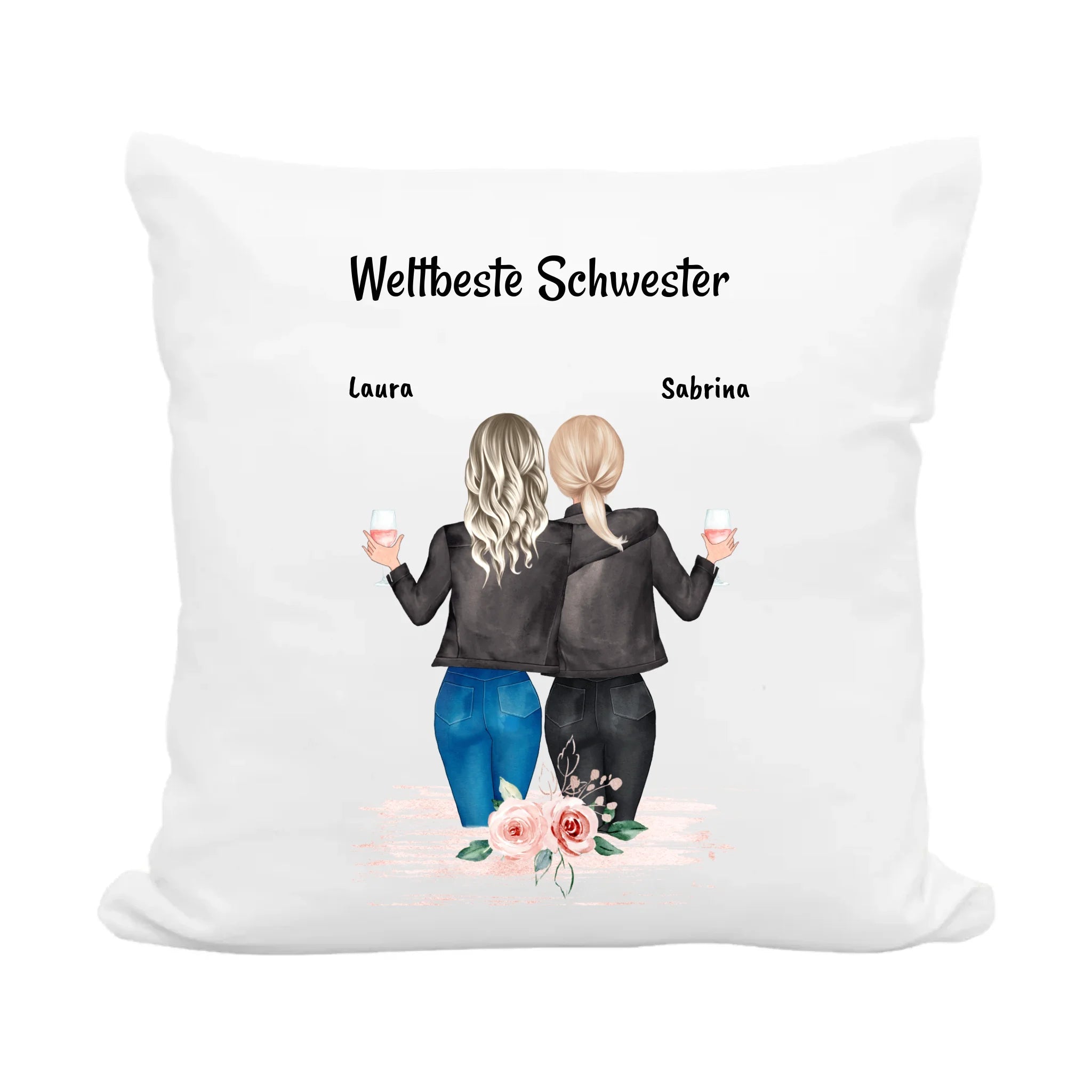 Geschenk Schwester personalisiertes Kissen - Cantty