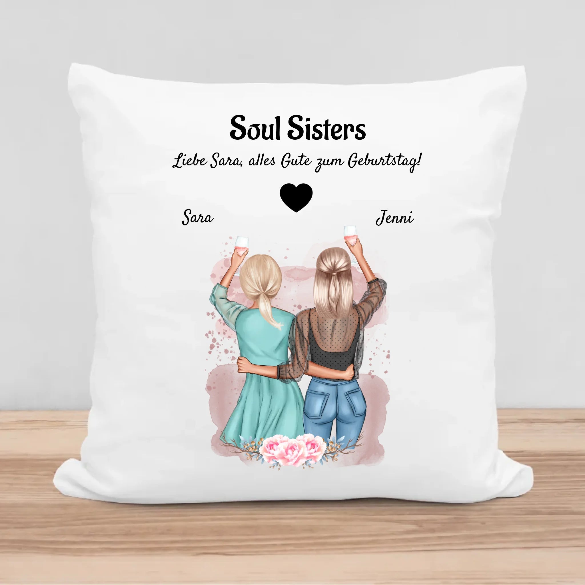 Geschenk Soul Sisters Kissen für beste Freundin - Cantty