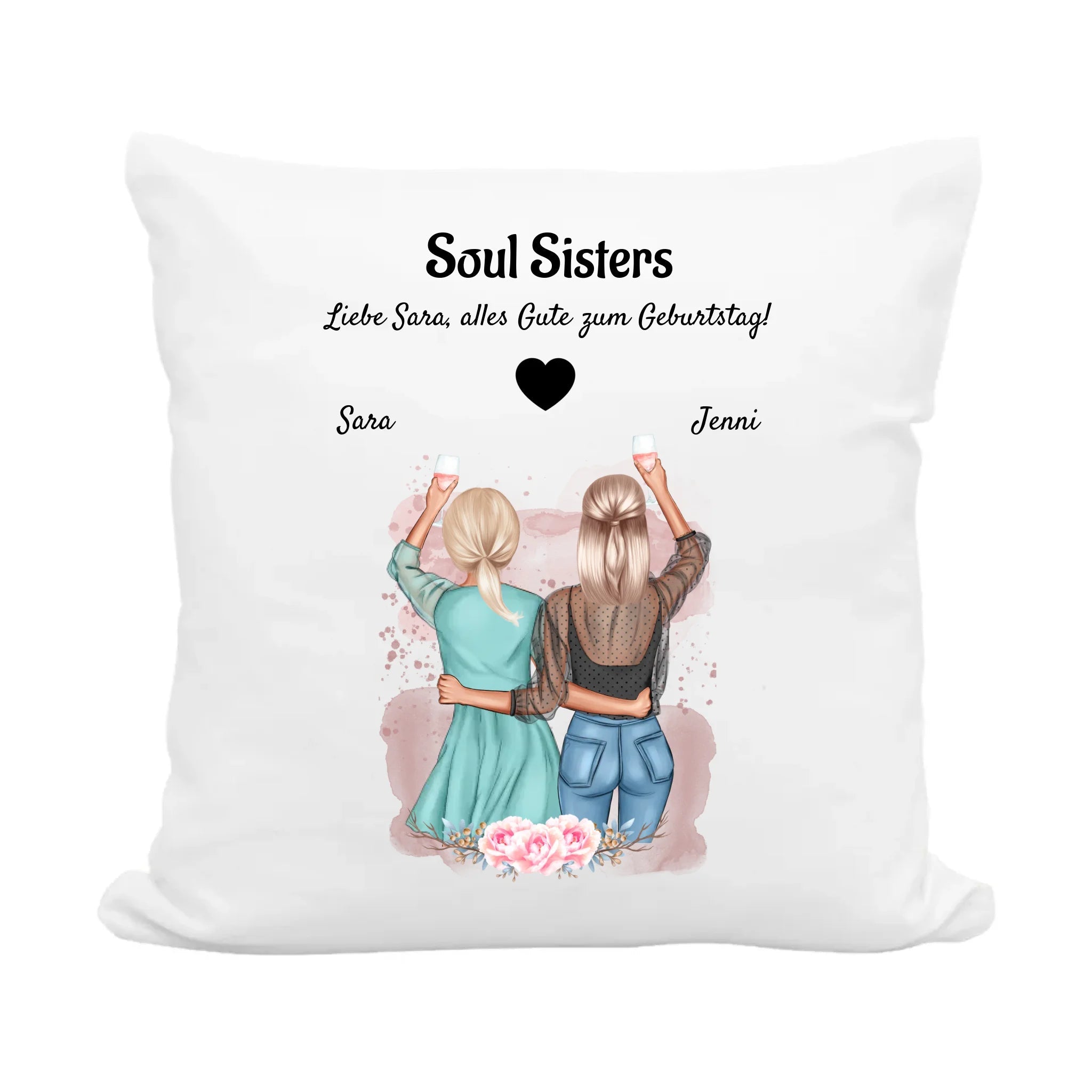 Geschenk Soul Sisters Kissen für beste Freundin - Cantty