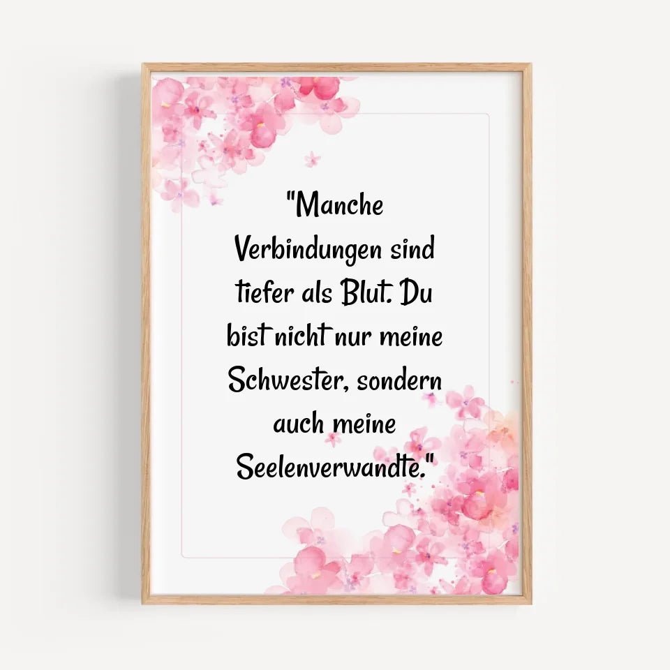 Geschenk Spruch Poster für Schwester selber gestalten - Cantty