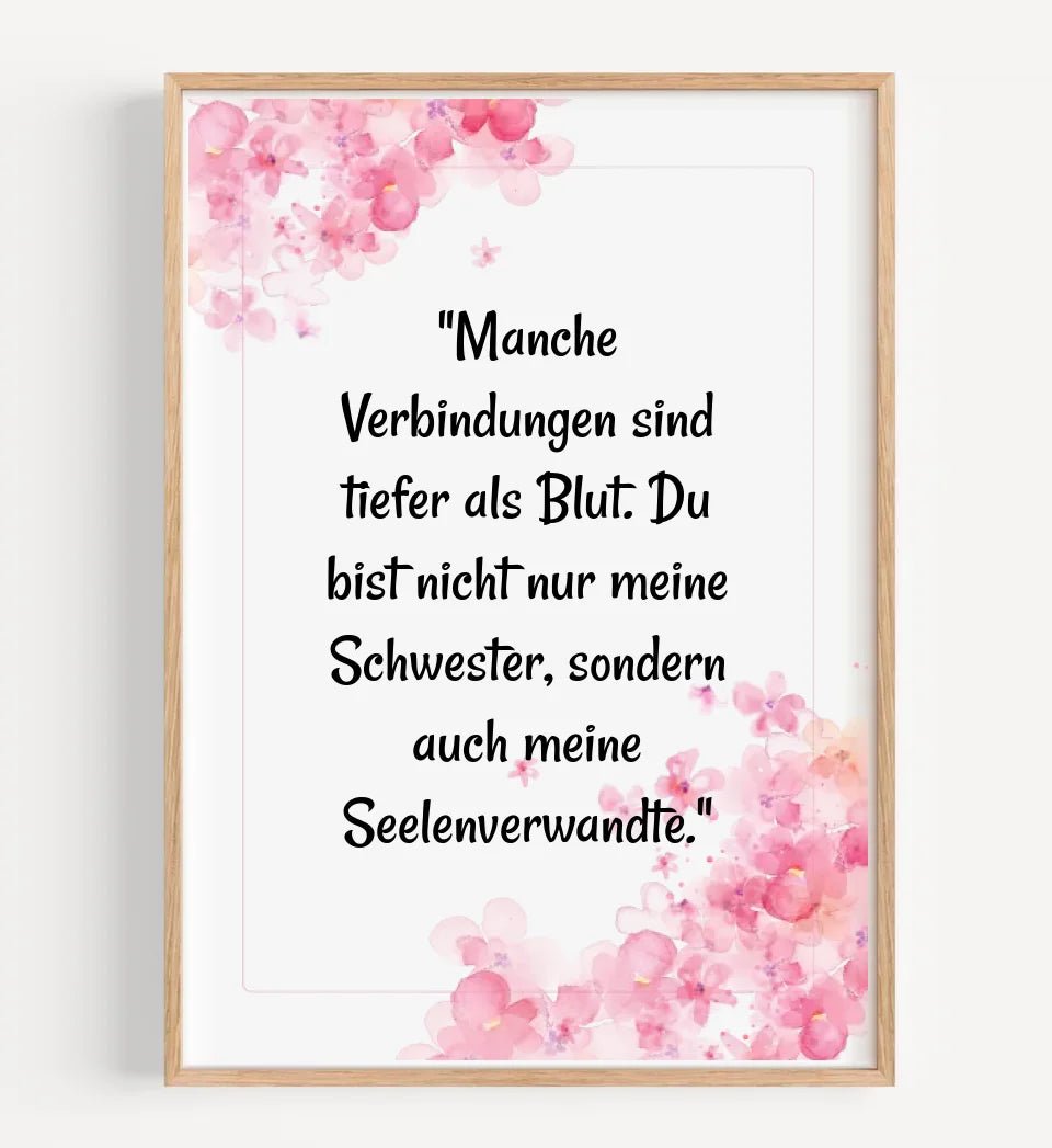 Geschenk Spruch Poster für Schwester selber gestalten - Cantty