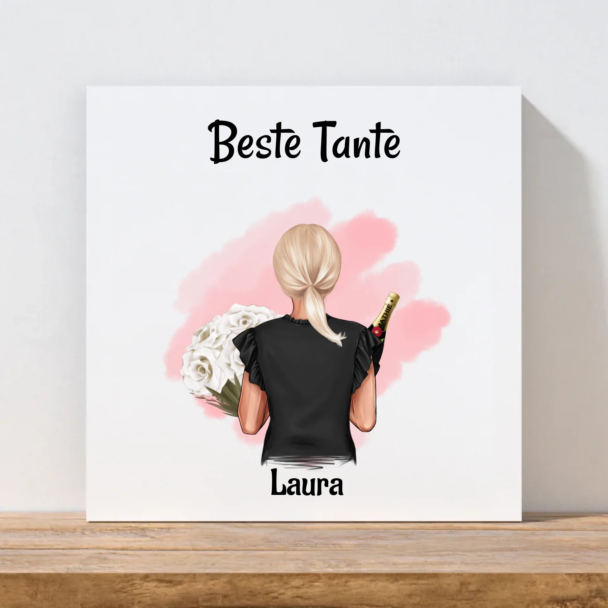 Geschenk Tante Leinwand Bild personalisiert - Cantty