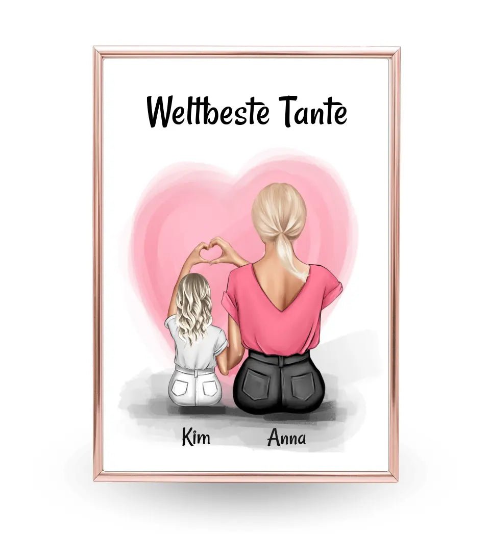 Geschenk Tante Nichte Poster zum Geburtstag - Cantty