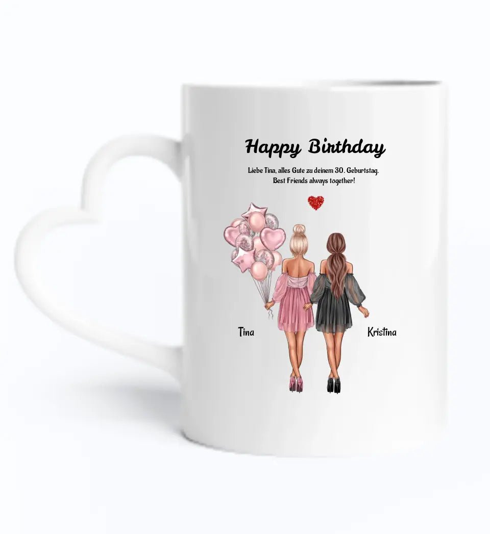 Geschenk Tasse für 2 Freundinnen zum Geburtstag - Cantty