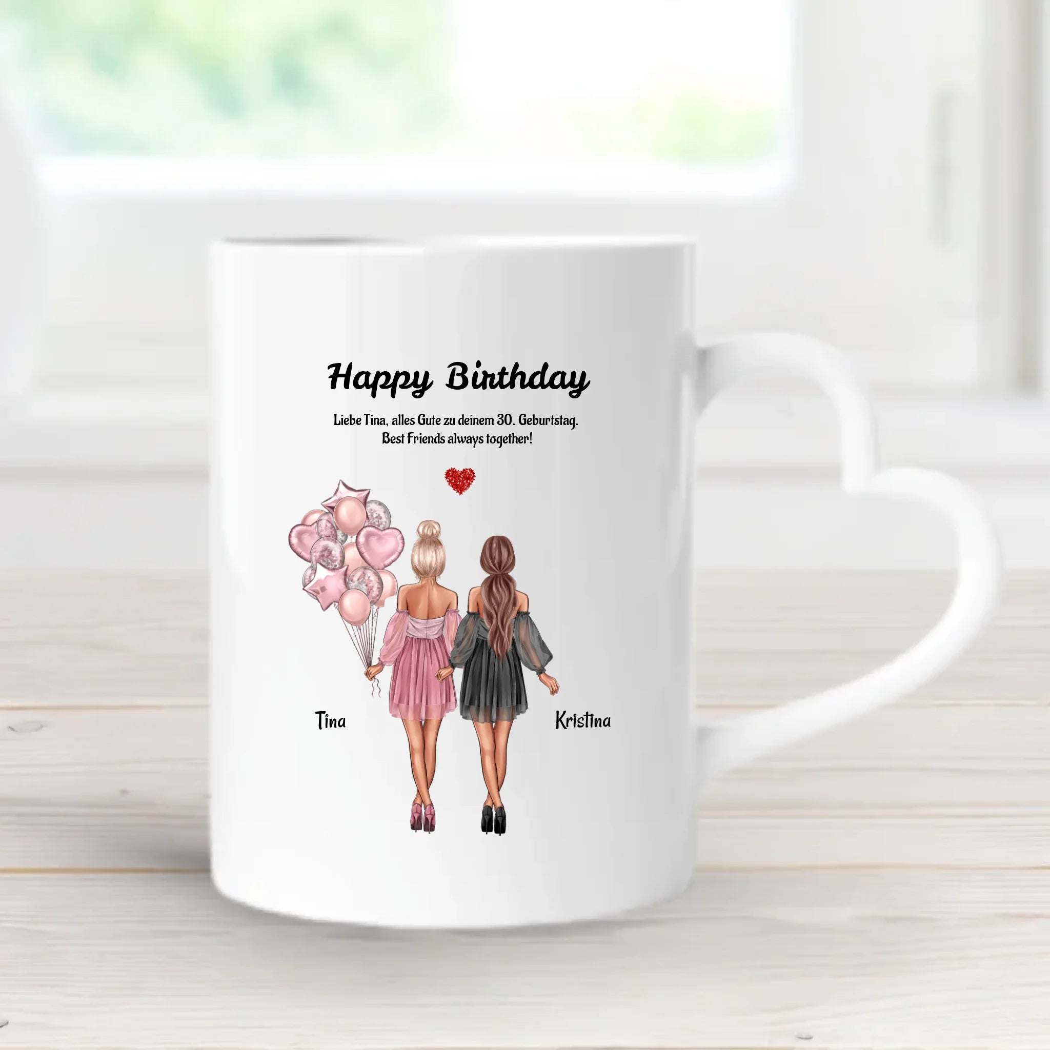 Geschenk Tasse für 2 Freundinnen zum Geburtstag - Cantty