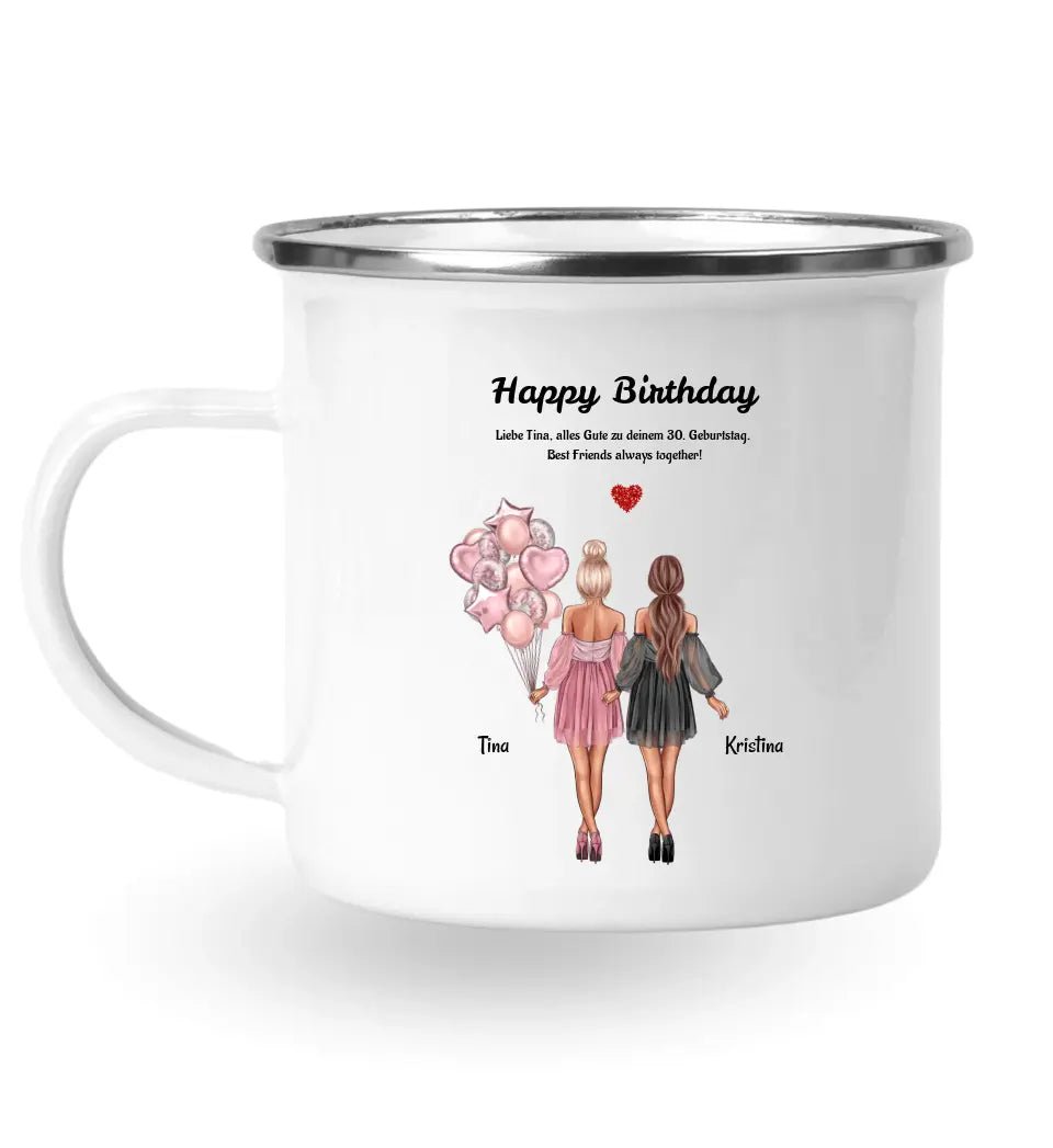 Geschenk Tasse für 2 Freundinnen zum Geburtstag - Cantty