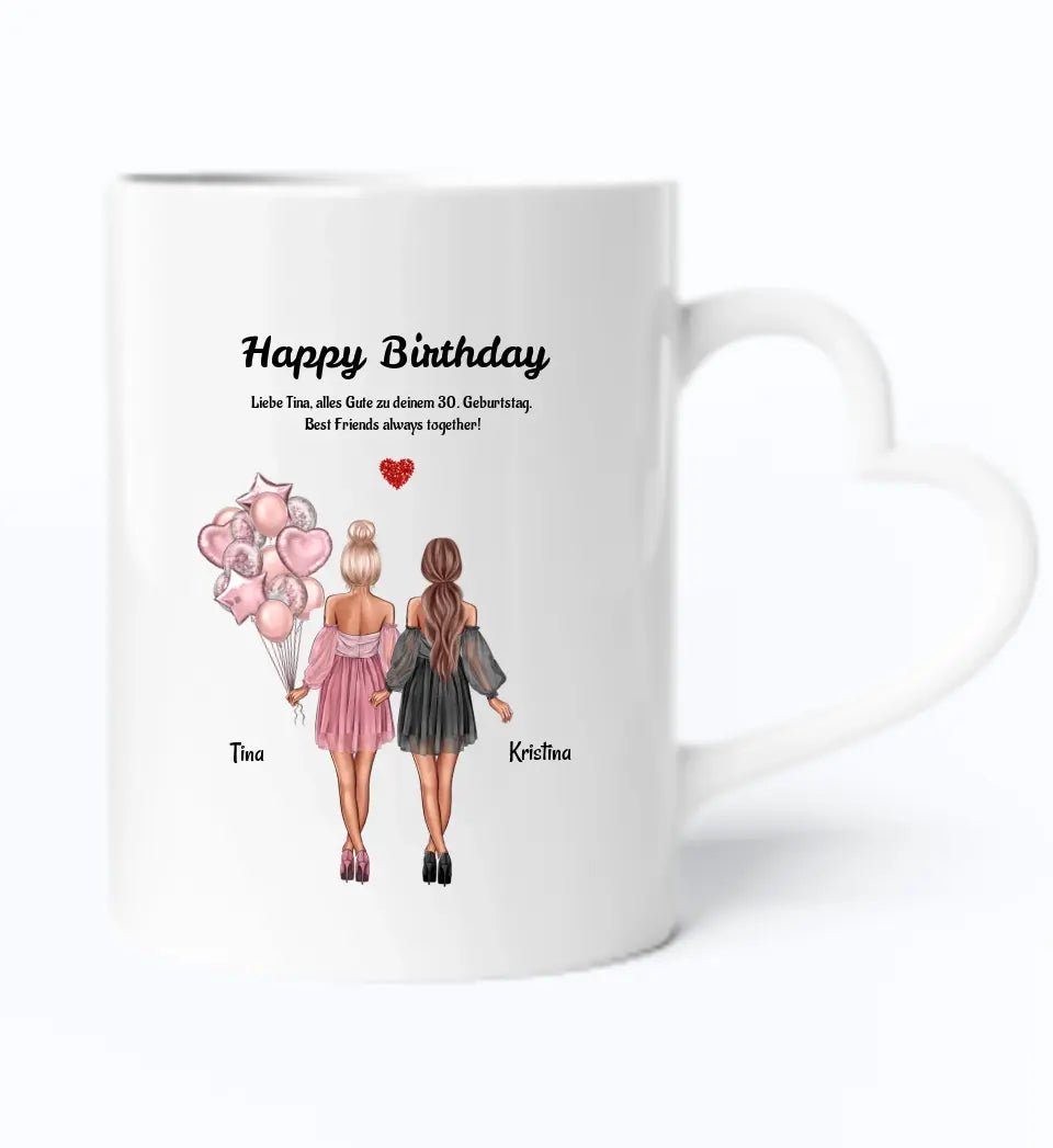 Geschenk Tasse für 2 Freundinnen zum Geburtstag - Cantty