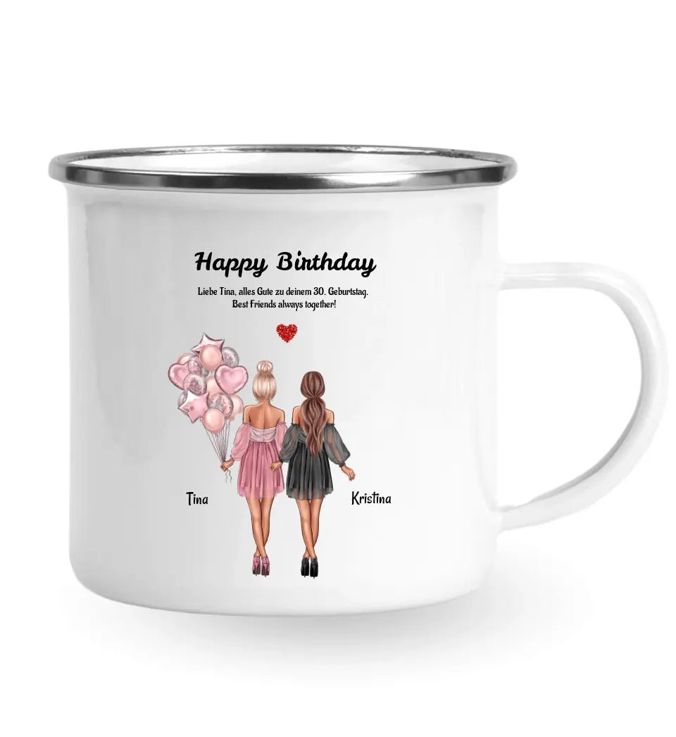 Geschenk Tasse für 2 Freundinnen zum Geburtstag - Cantty