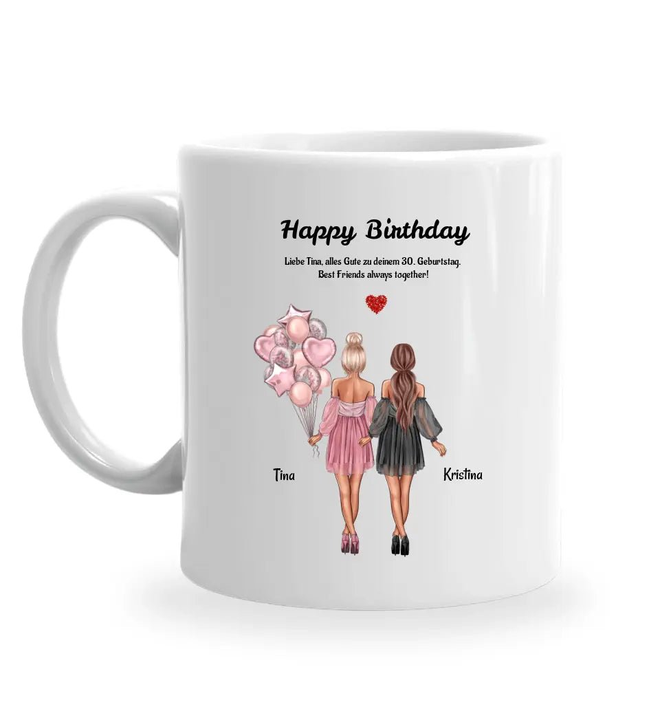 Geschenk Tasse für 2 Freundinnen zum Geburtstag - Cantty