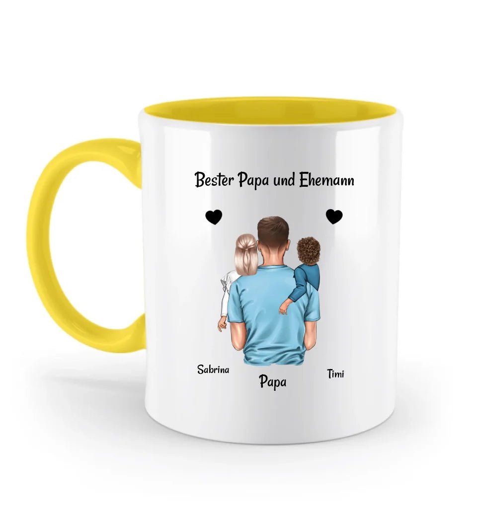 Geschenk Tasse für Papa von Kindern personalisiert - Cantty